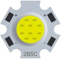 Светодиодный модуль светодиод COB матрица светодиода GSMIN 2B5C 9-12 В, 5 Вт, 240-260 мА, 500 лм, 20 мм (нейтральный свет 4000-4500К)