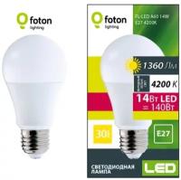 Светодиодная лампа Foton Lighting FL-LED A60 14W E27 4200К 220В 1360Лм 60x118мм