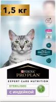 Сухой корм PRO PLAN ACTI PROTECT для стерилизованных кошек и кастрированных котов, с высоким содержанием индейки, 1,5кг