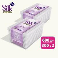 Ola! Ватные палочки Silk Sense, 300 шт., 2 уп., контейнер