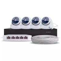 Комплект видеонаблюдения IP 5Мп Ps-Link KIT-A504IP / 4 камеры