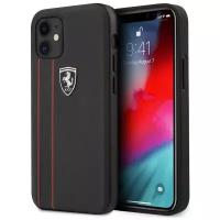 Чехол CG Mobile Ferrari Off-Track Genuine leather Stitched stipe Hard для iPhone 12 mini