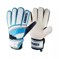 Профессиональные спортивные вратарские перчатки с эластичной широкой манжетой для взрослых футбольных вратарей Torres Match FG0506 из латекса для тренировок и игры для сцепления с мячом, размер 11