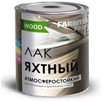 Лак яхтный Farbitex PROFI атмосферостойкий глянцевый алкидно-уретановый бесцветный 4 л