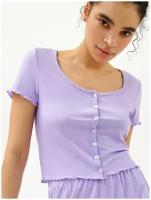 блузка женская befree, цвет: лаванда, размер L