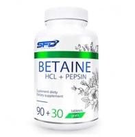 SFD Betaine HCL + Pepsin, 120 таблеток / Бетаин гидрохлорид и пепсин / Для кожи лица, волос