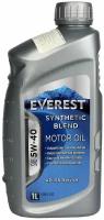 Синтетическое моторное масло Everest 5W-40 Synthetic Blend, 1 л