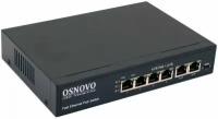 PoE коммутатор OSNOVO SW-20600(80W) 6 портов, 4 PoE порта 10/100 Base-T, 2*10/100 Base-T Uplink, до 30W на порт, суммарно до 80W