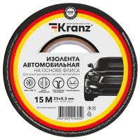 Изолента автомобильная KRANZ флис, 0.3х25 мм, 15 м KR-09-2906-1