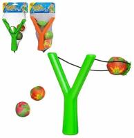Рогатка YG Sport для метания с 2 текстильными шариками, разноцветный, 1 шт