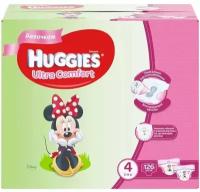 Подгузники Huggies Ultra Comfort для девочек 4 (8-14 кг), 126 шт