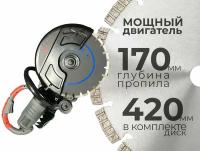 Электрический бетонорез 420 диск 8800вт