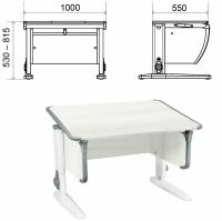Стол-парта регулируемый «ДЭМИ» СУТ.43, 1000×550×530-815 мм, белый каркас, пластик серый, рамух белый (комплект)