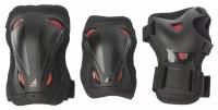 Защита запястий, защита колена, защита локтя Rollerblade Skate Gear Junior 3 Pack, р. XXXS, чёрный/красный