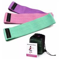 Фитнес-резинки тканевые Hip Resistance Bands (3 штуки в упаковке)