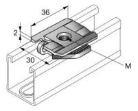 HILTI Монтажная гайка для труб MM-S M8, 30 х 36 х 12 мм, 5 штук