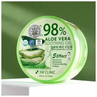 3W CLINIC Универсальный увлажняющий гель с алоэ вера 3W CLINIC 98% Aloe Vera Soothing Gel, 300 мл