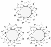 Набор из 3-х декоративных зеркал Aviere 29226