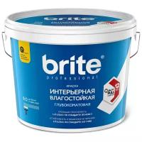 Краска акриловая brite Professional интерьерная влагостойкая глубокоматовая белый 9 л