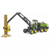 Харвестер Bruder лесозаготовочный John Deere 1270G, с бревном 02-135