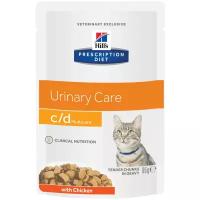 Влажный корм для кошек Hill's Prescription Diet c/d Multicare, для профилактики МКБ, с курицей 85 г (кусочки в соусе)
