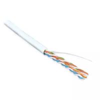 Интернет кабель витая пара Hyperline, U/UTP, категория 5e, 4 пары (24 AWG), одножильный (solid), LSZH, 100 м, белый