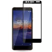 Защитное стекло с полной проклейкой для Nokia 5.1 черное