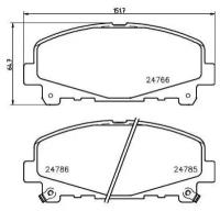 Дисковые тормозные колодки передние TRIALLI PF4222 для Honda Accord (4 шт.)