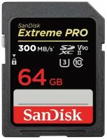 Sandisk Карты памяти SanDisk Extreme Pro SDXC UHS-II V90 U3 300/260 MB/s 64GB SDSDXDK-064G-GN4IN