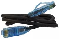 Кабель витая пара патч-корд Hyperline PC-LPM-UTP-RJ45-RJ45-C6-1.5M-LSZH-BK 1.5m