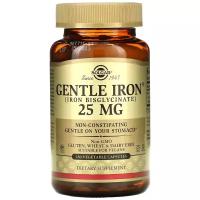 Солгар (Solgar Gentle Iron Bisglycinate), Легкодоступное Железо капс., 25 мг, 180 шт