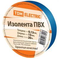 Изолента ПВХ TDM 15 мм x 20 м, синяя