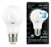 Gauss Лампа A60 10W 920lm 6500K Е27 шаг. диммирование LED 3 шт