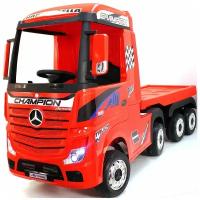 Детский электромобиль RiverToys Mercedes-Benz Actros 4WD HL358 с прицепом красный