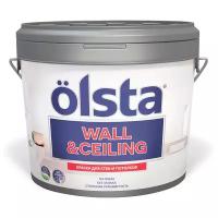 Краска акриловая Olsta Wall&Сeiling влагостойкая моющаяся глубокоматовая белый 2.7 л