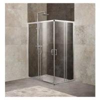 Душевой уголок BelBagno Unique AH-2 115-100х90-75 рифленый Punto, хром (UNIQUE-AH-2-100/115-75/90-P-Cr)