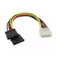 Переходник питания Orient C908 Molex штекер на 2 SATA гнезда - кабель 16 см