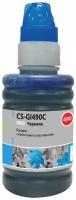 Чернила CACTUS (CS-GI490C) для СНПЧ CANON Pixma G1400/G2400/G3400, голубые, 0,1 л