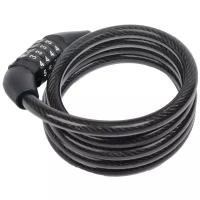 Замок велосипедный BBB bicyclelock QuickCode Coil cable 8mm x 1200mm Black