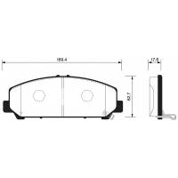 Дисковые тормозные колодки передние SANGSIN BRAKE SP1448 (4 шт.)