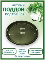 Поддон 23,5см под горшок Домашний Урожай Набор из 3 шт