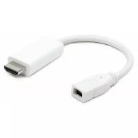 Видео адаптер HDMI на mini DisplayPort Cablexpert A-mDPF-HDMIM-001-W кабель 0.1 метра, белый