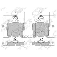 SAT SAT Колодки тормозные зад MERCEDES C-CLASS W203CL203S203C208 E-CLASS W210S210 CLK-CLASS R171R230 SAT STA0024205220