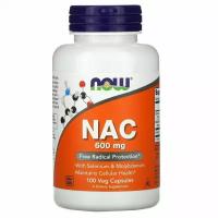 NOW NAC Ацетилцистеин 600 мг 100 раст. капсул антиоксидант защита легких и печени