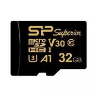 Карта памяти microSDHC 32Gb Silicon Power Superior Golden