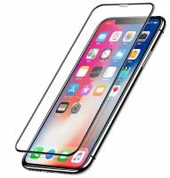 Защитное 3D стекло для iPhone 11 противоударное / закругленные края (Черный)