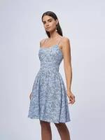 Сарафан 1001dress, размер 50, черный, голубой