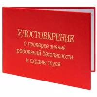 Удостоверение о проверке знаний требований безопасности и охраны труда