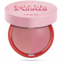 Pupa Компактные румяна Fight Like A Woman Extreme Blush Duo 001 Wild rose - Pink party