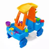 Песочница-столик Step2 Автомойка 490899, 95х56.5 см, голубой/желтый/оранжевый